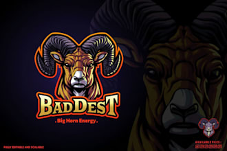 make high quality vintage sheep mascot logo
