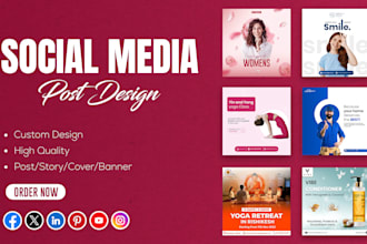 create social media post, banner ads for instagram, facebook, or linkedin