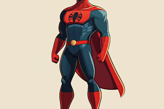 draw your superhero character in comic style