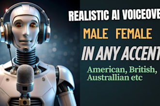 create realistic ai voiceover male female in any accent in just 2 hours