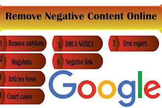 permanently remove mugshots article news cases negative links on google search