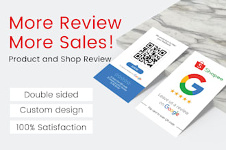 product review card, thank you card, product insert