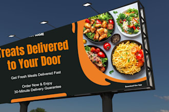 design a professional trade show banner, banner billboard and rollups