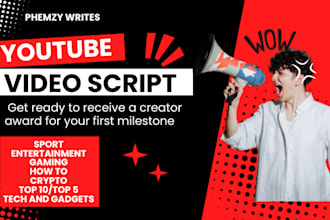 research and write compelling and engaging youtube video script for your channel
