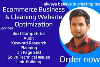 manage monthly ecommerce and window cleaning websites SEO