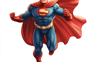 draw you as a superhero marvel or dc character