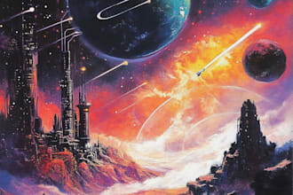 create sci fi illustrations