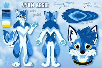 create your unique high quality fursuit design, oc design