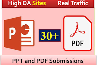 do power point or PDF submissions manually high da SEO backlinks