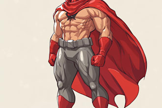 draw your superhero character in comic style