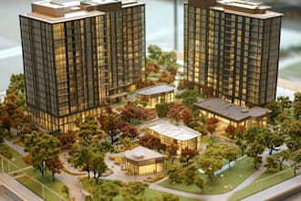 create futuristic smart city concept animation