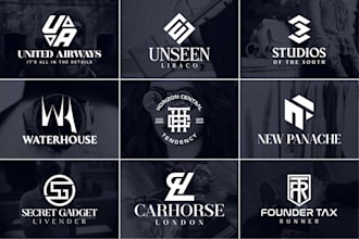 design a modern luxury monogram logo for urban fashion and clothing brands
