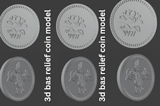 do 3d bas relief 3d coin model 3d medallion cnc design stl for 3d printing