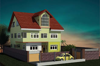 create detailed 3d architectural models and renders in revit