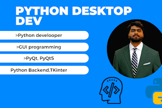 develop python gui desktop app using pyqt, pyqt5 and tkinter