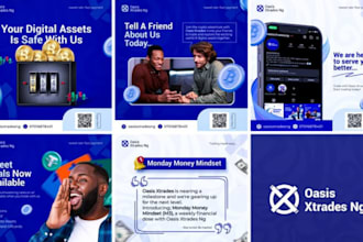 create  social media posts with complete branding kit