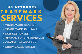 search, file and do office actions for your trademark as a licensed US attorney