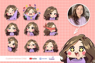 design custom twitch emotes, badges, and overlays for streamers