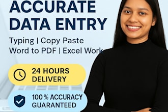 do fast and accurate data entry,typing, and file conversion