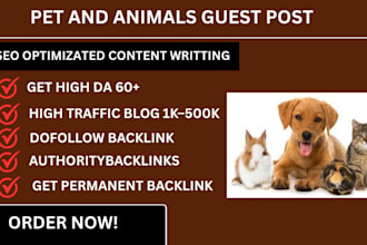 publish SEO guest post on high da pet and animal blogs with dofollow backlink