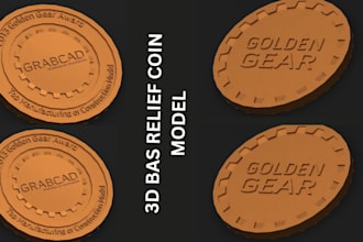 sculpt 3d bas relief 3d coin model 3d medallion cnc design stl for 3d printing