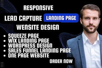 do lead capture page wordpress wix landing page website squeeze page sale page