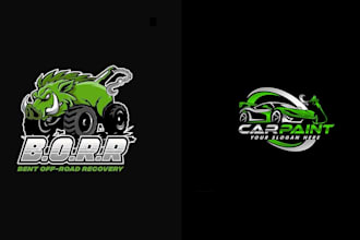 design professional automotive car auto detailing logo