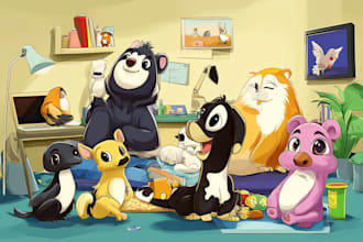 draw any animal or pet in my cute cartoon style