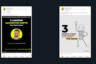 create engaging linkedin post designs