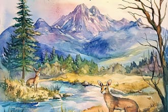 do a portrait in my watercolor in my won style