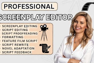 edit, polish, proofread and format movie script screenplay feature film