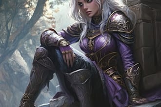 make artwork for fictional fantasy characters