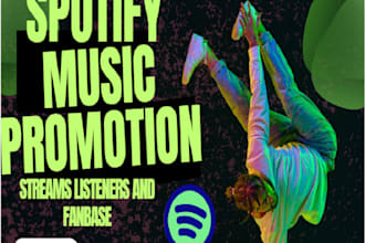 promote your spotify and boost your streams  listeners