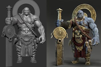 custom 3d printed dnd miniature 3d warhammer sculpting stl file for tabletop rpg
