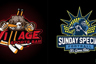 do design baseball, basketball, soccer, hockey and any sports logo 24 hours