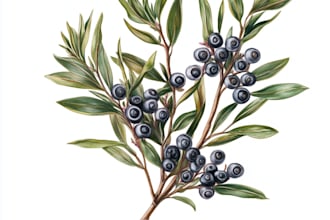 make a line art illustrations, botanical flowers, plants