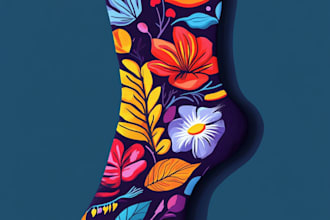 do unique socks design illustration and patterns