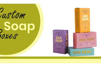 design modern soap box or label packaging