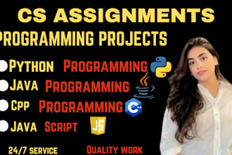 be your coder and do python, java, cpp, c language  project
