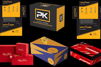 do shoe box, all product packaging box design in 12hrs