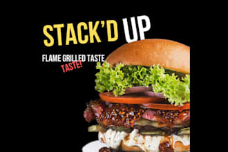 create a modern fast food business card and more