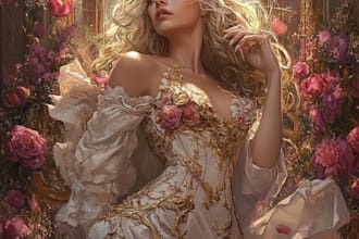 make artwork for fictional fantasy characters