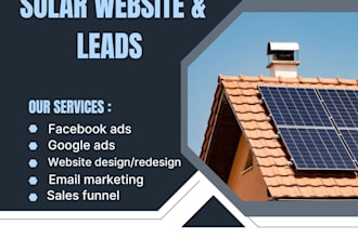 solar website solar leads solar landing page sales funnel facebook ad