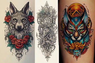 create unique custom tattoo any tattoo design, tattoo artist