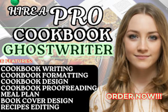 write and design cookbook recipes creation cookbook editing and formatting meal