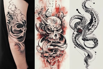 design professional creative tattoo design