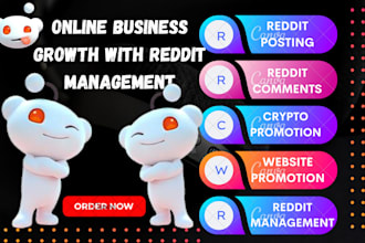 make reddit post and comment for business website link app crypto product manage