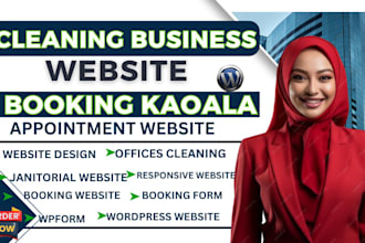 cleaning service website, office cleaning, booking koala, booking koala website