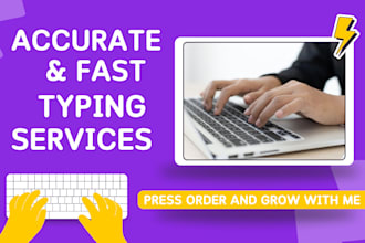 do a fast typing job, retype scanned documents and image, typist