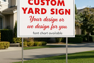 design high quality event signage and real estate yard signs
